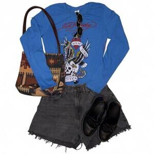 vintage vtg 70s 80s 90s y2k ed hardy streetwear boho punk